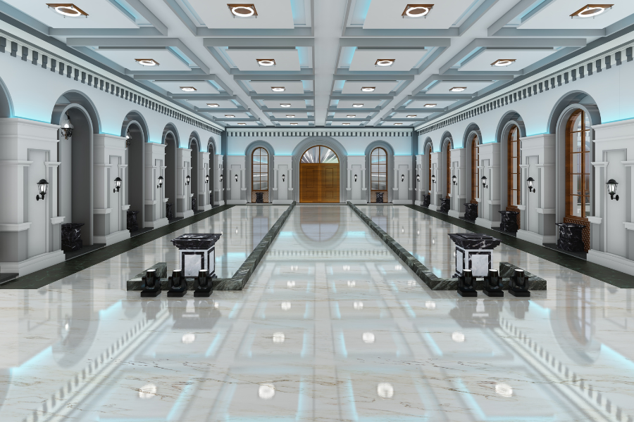 Grand Entrance Foyers with Statement Floors