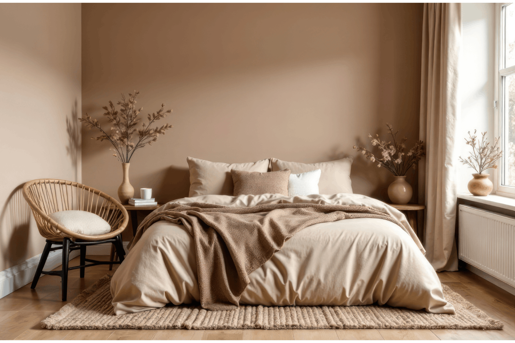 Warm Neutral-Palette Bedroom